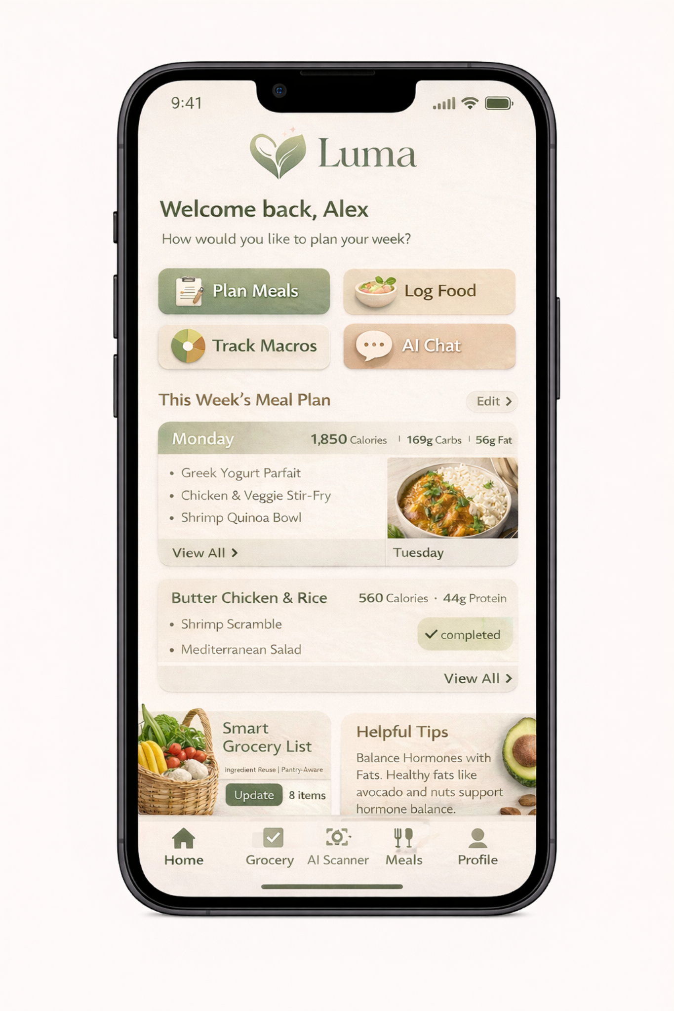 Luma logo and app interface preview